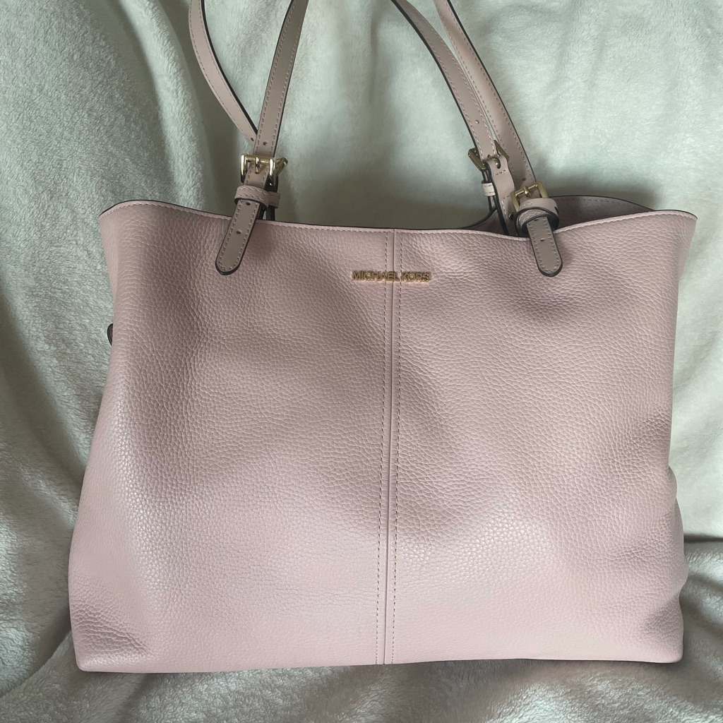 Michael Kors Pink Leather Tote Bag, Large.